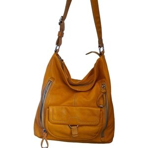 VTG BANANA REPUBLIC supple pebbled leather SCALA HOBO purse bag Boho coastal LG